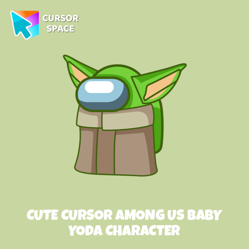 Cute Cursor Among Us Baby Yoda Character